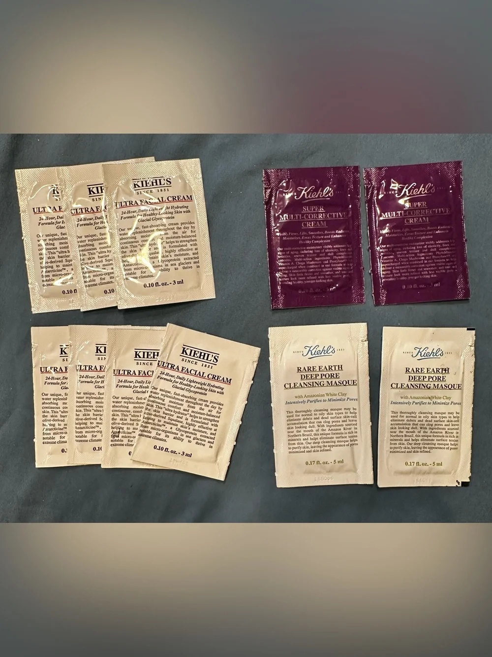 Kiehl's Sample Sachet Set - White & Purple Packets